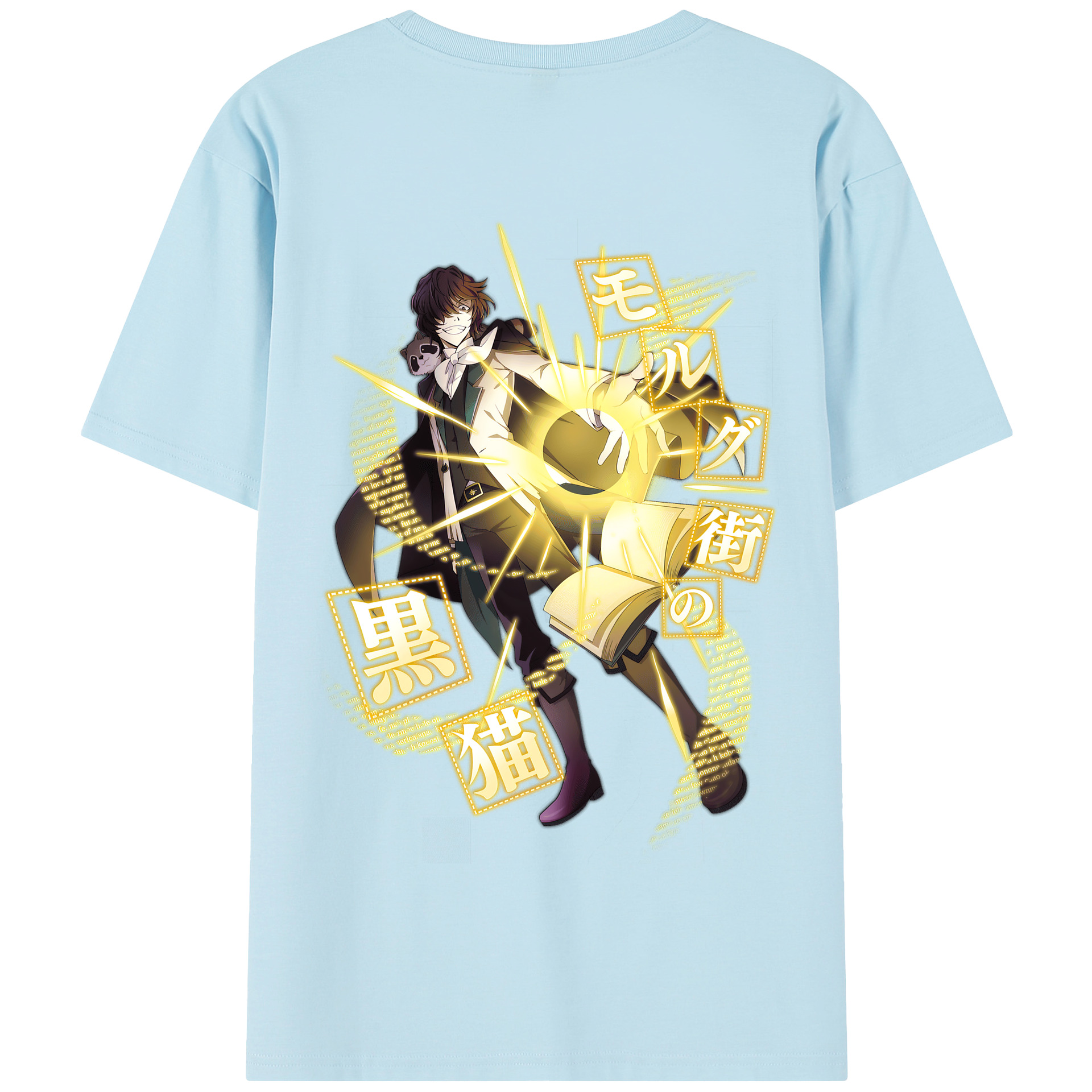 （画像用） 文豪ストレイドッグス Bungo Stray Dogs 綿100％半袖Tシャツ（背面プリント）